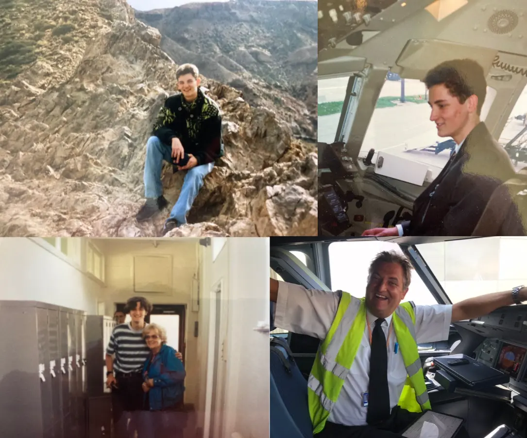 a man in an aeroplane