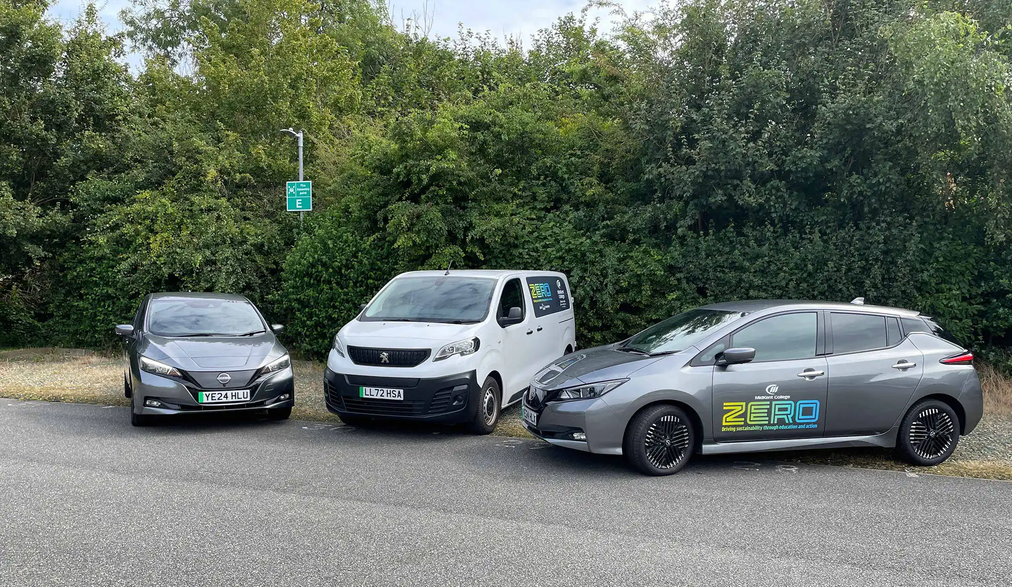MidKent College's electric vehicle fleet