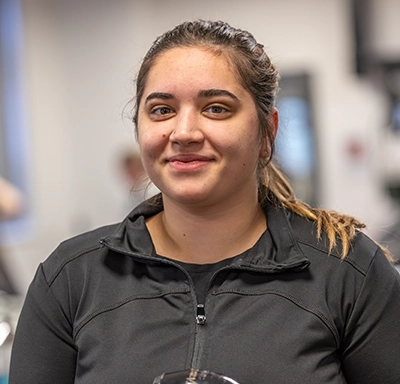 Student posing for headshot