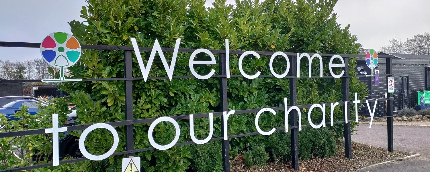 Welcome to our charity sign