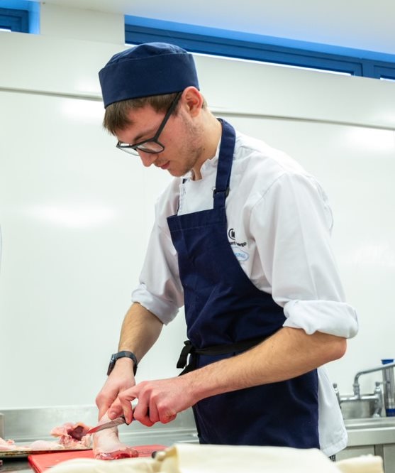 Thomas in training kitchen